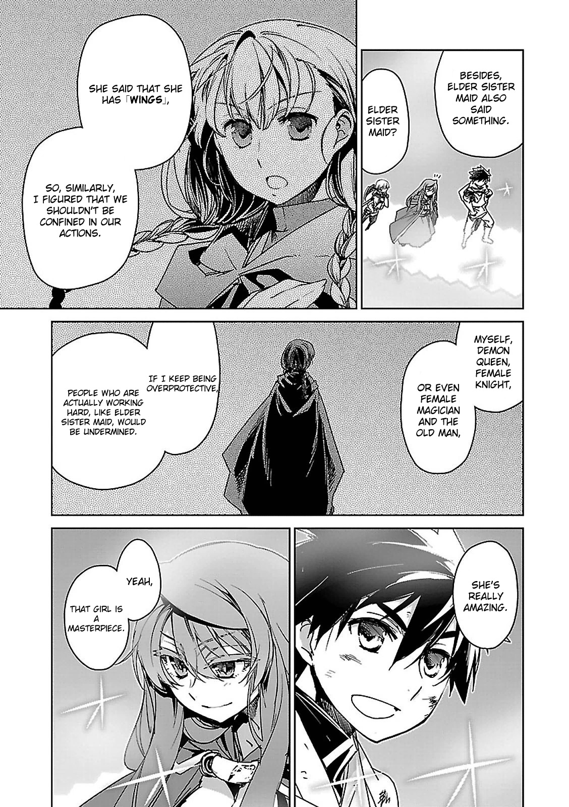 Maoyuu Maou Yuusha - "Kono Watashi no Mono Tonare, Yuusha yo" "Kotowaru!" Chapter 55 page 10 - Chapter 55