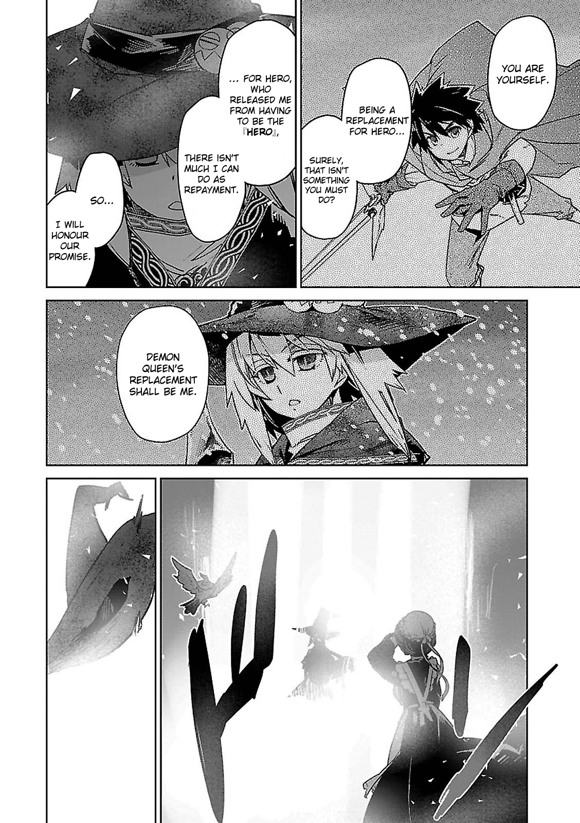 Maoyuu Maou Yuusha - "Kono Watashi no Mono Tonare, Yuusha yo" "Kotowaru!" Chapter 55 page 19 - Chapter 55