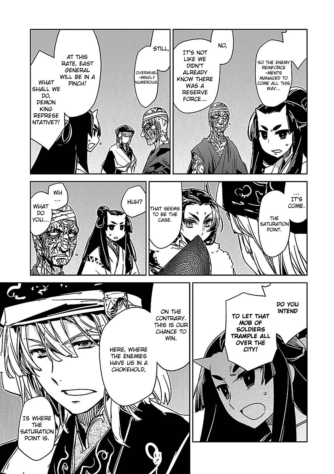 Maoyuu Maou Yuusha - "Kono Watashi no Mono Tonare, Yuusha yo" "Kotowaru!" Chapter 55 page 34 - Chapter 55