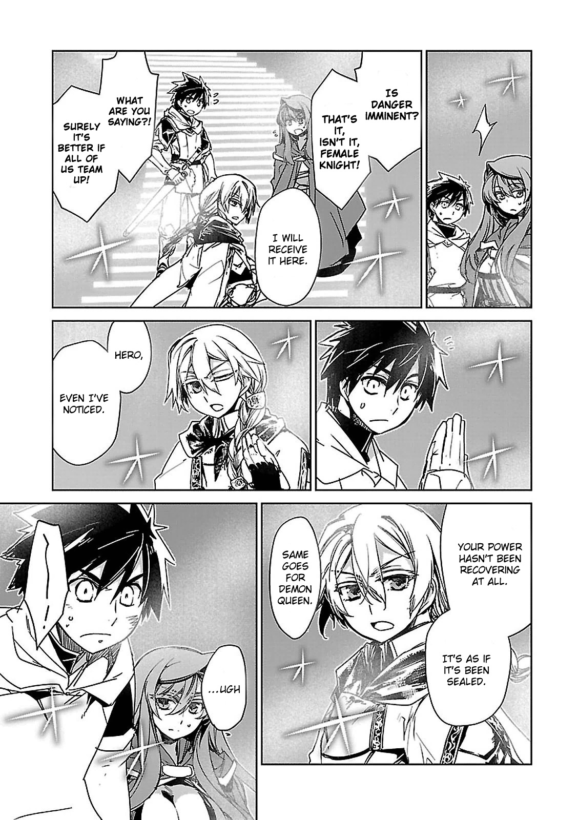 Maoyuu Maou Yuusha - "Kono Watashi no Mono Tonare, Yuusha yo" "Kotowaru!" Chapter 55 page 40 - Chapter 55