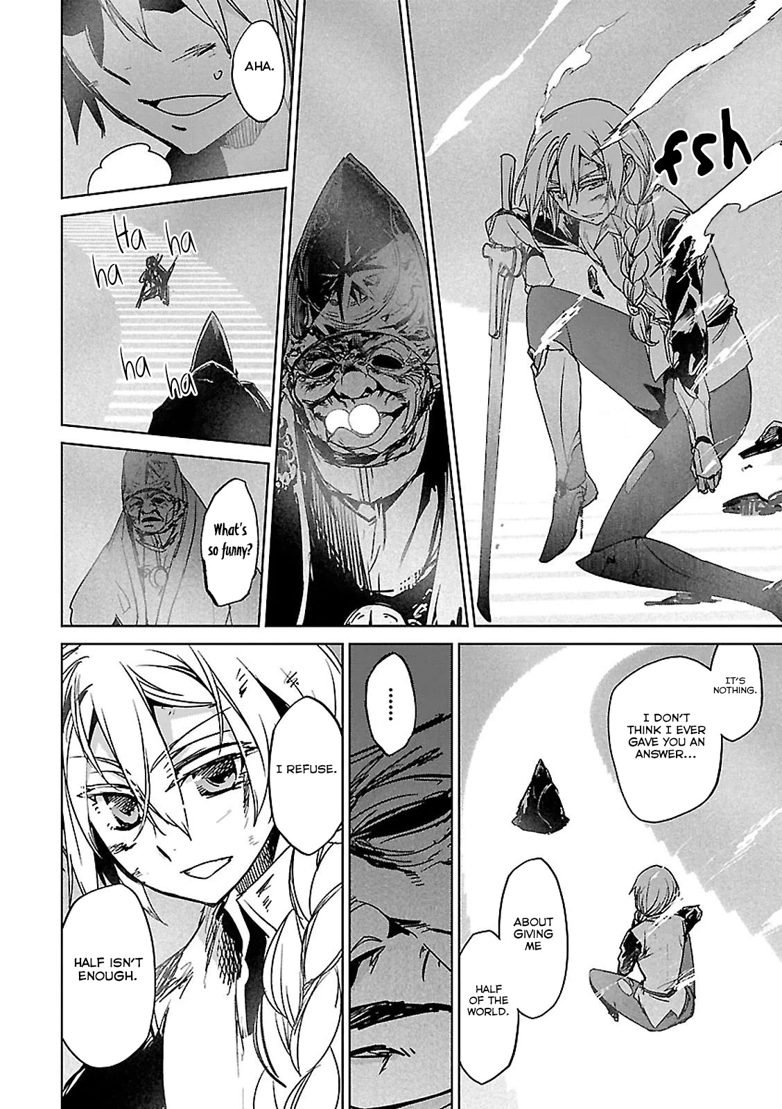 Maoyuu Maou Yuusha - "Kono Watashi no Mono Tonare, Yuusha yo" "Kotowaru!" Chapter 57 page 29 - Chapter 57