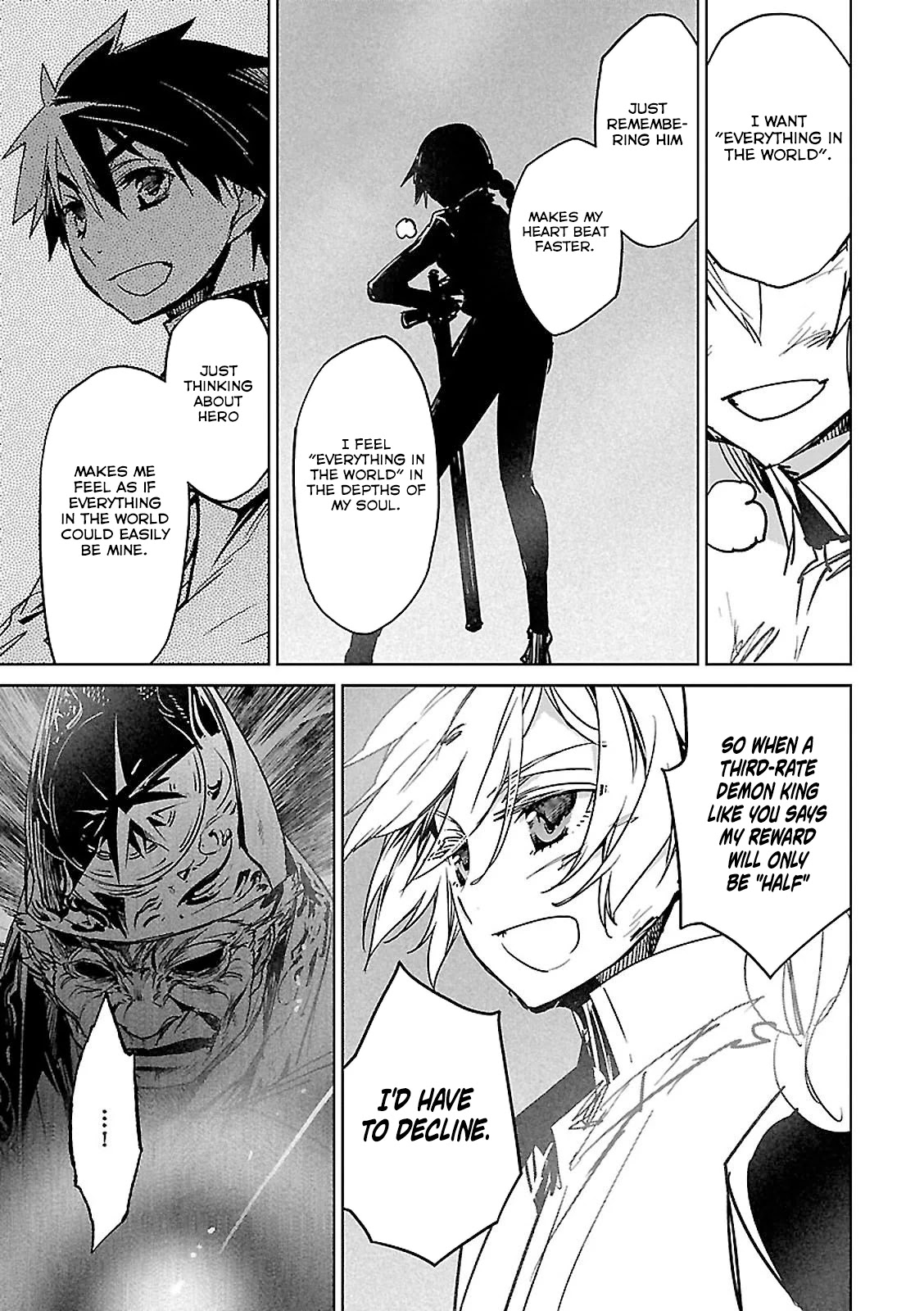 Maoyuu Maou Yuusha - "Kono Watashi no Mono Tonare, Yuusha yo" "Kotowaru!" Chapter 57 page 30 - Chapter 57