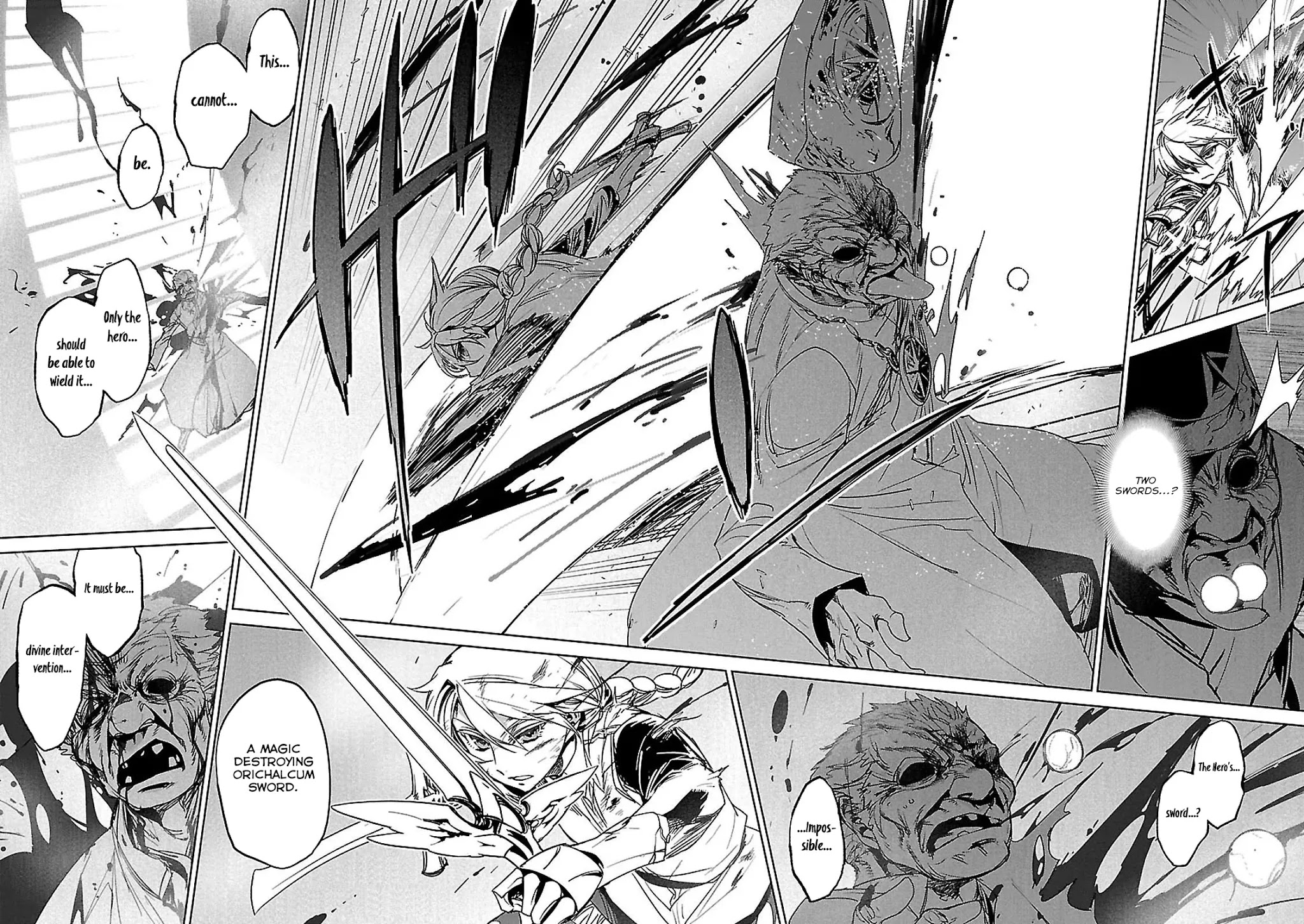 Maoyuu Maou Yuusha - "Kono Watashi no Mono Tonare, Yuusha yo" "Kotowaru!" Chapter 57 page 37 - Chapter 57