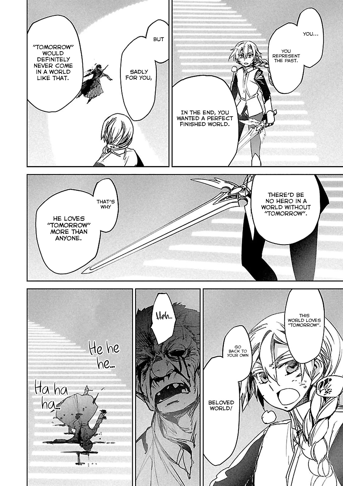 Maoyuu Maou Yuusha - "Kono Watashi no Mono Tonare, Yuusha yo" "Kotowaru!" Chapter 57 page 38 - Chapter 57