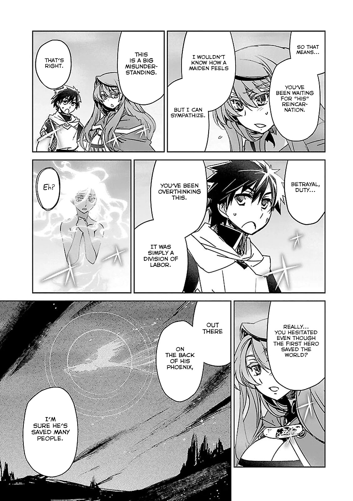 Maoyuu Maou Yuusha - "Kono Watashi no Mono Tonare, Yuusha yo" "Kotowaru!" Chapter 57 page 55 - Chapter 57