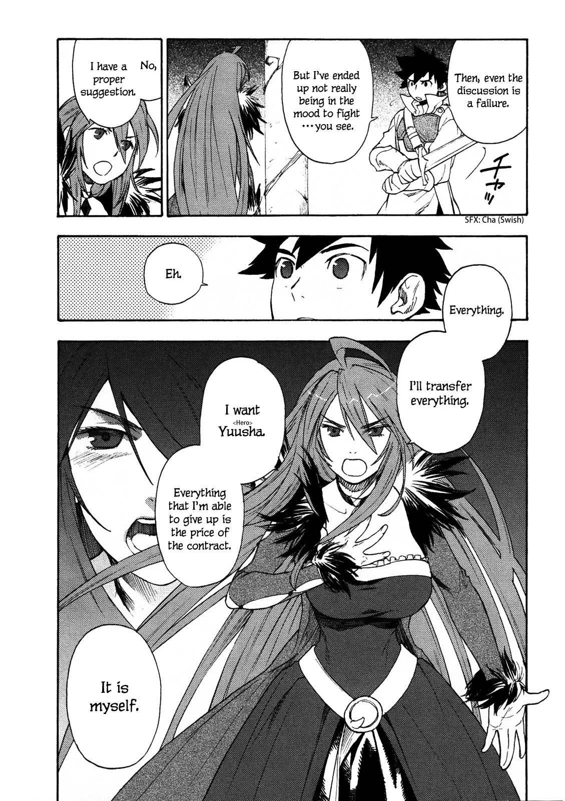 Maoyuu Maou Yuusha Chapter 1 page 39 - Chapter 1: 「Become One of My Own, Yuusha!」 「I Refuse!」