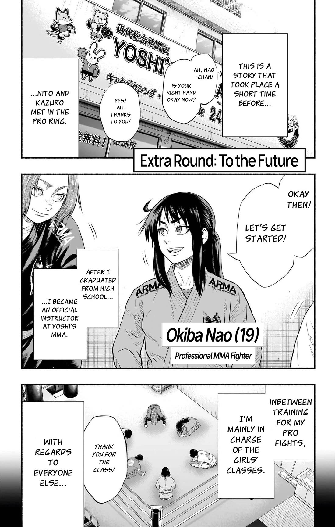 Martial Master Asumi Chapter 32.5 page 1 - Chapter 32.5: Extra Round: To The Future