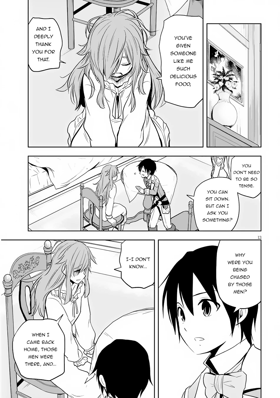Maseki Gurume: Mamono no Chikara o Tabeta Ore wa Saikyou! Chapter 32 page 14 - Chapter 32: The Girl in the Alley