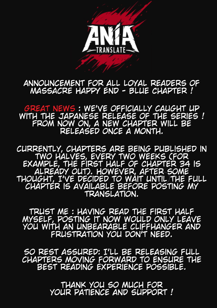 Massacre Happy End - The Blue Chapter Chapter 33 page 34 - Chapter 33