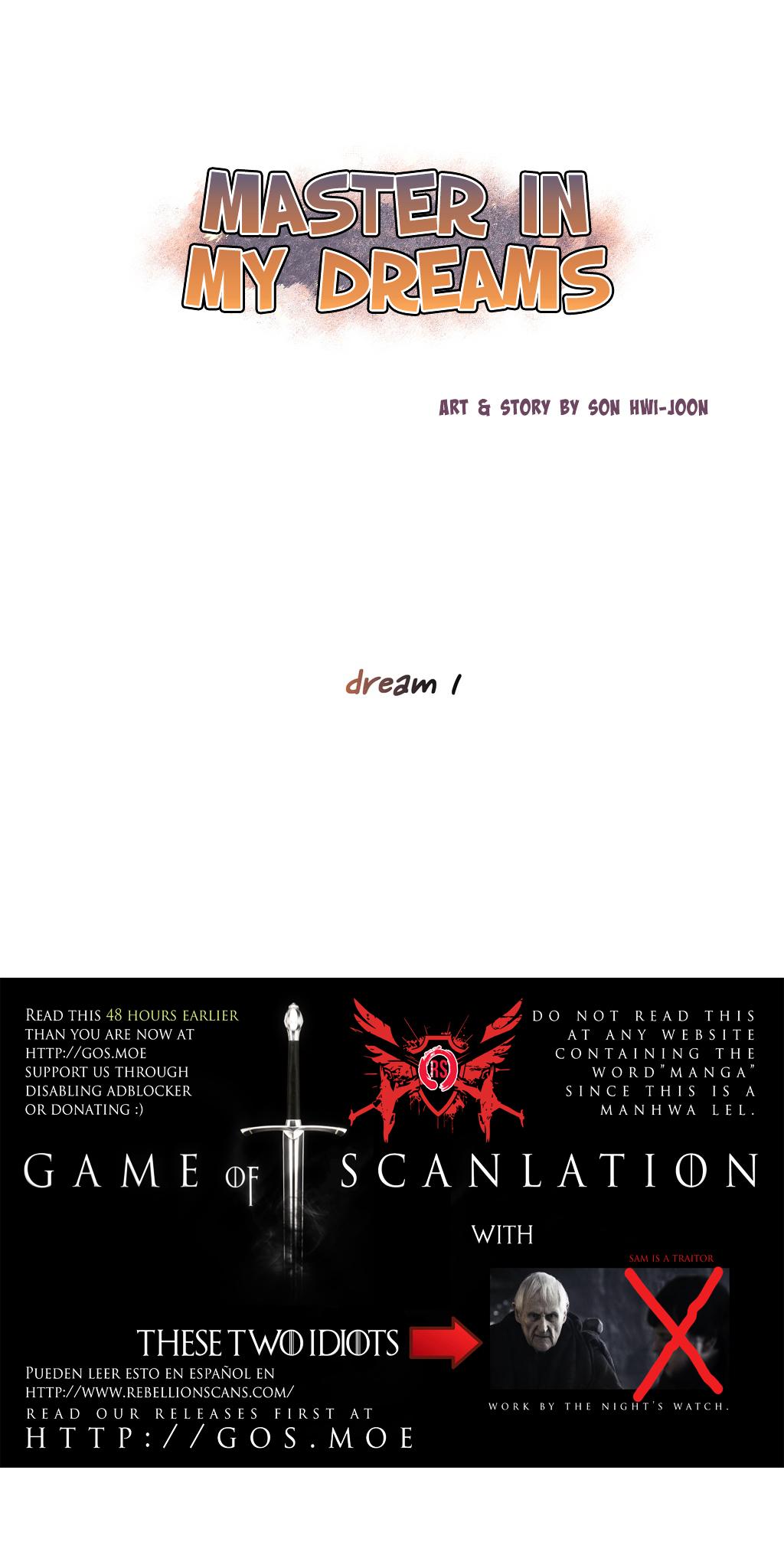 Master in My Dreams Chapter 1 page 2 - Chapter 1 : dream 1