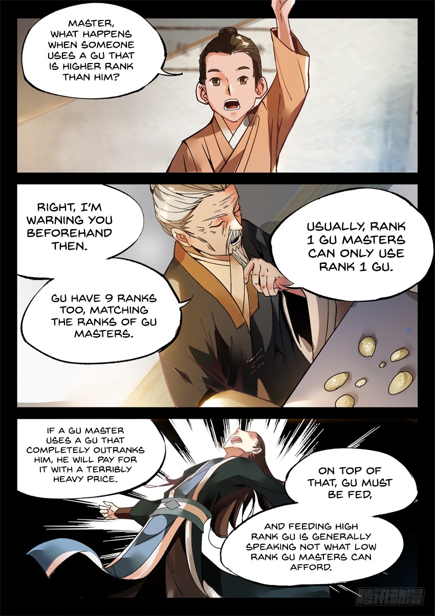 Master of Gu Chapter 9 page 6 - Chapter 9: Mortals Come and Go, But What They Leave Behind Remains