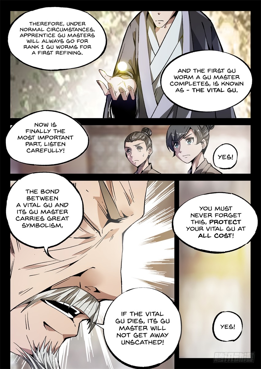 Master of Gu Chapter 9 page 7 - Chapter 9: Mortals Come and Go, But What They Leave Behind Remains