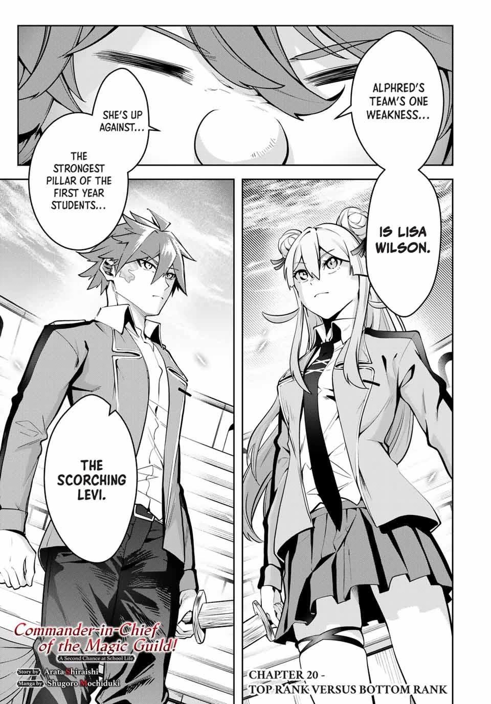 Master of the Magic Guild ~ Reborn and Starting Over Now for the Second Time at the Academy Chapter 20 page 1 - Chapter 20: Top Rank Versus Bottom Rank