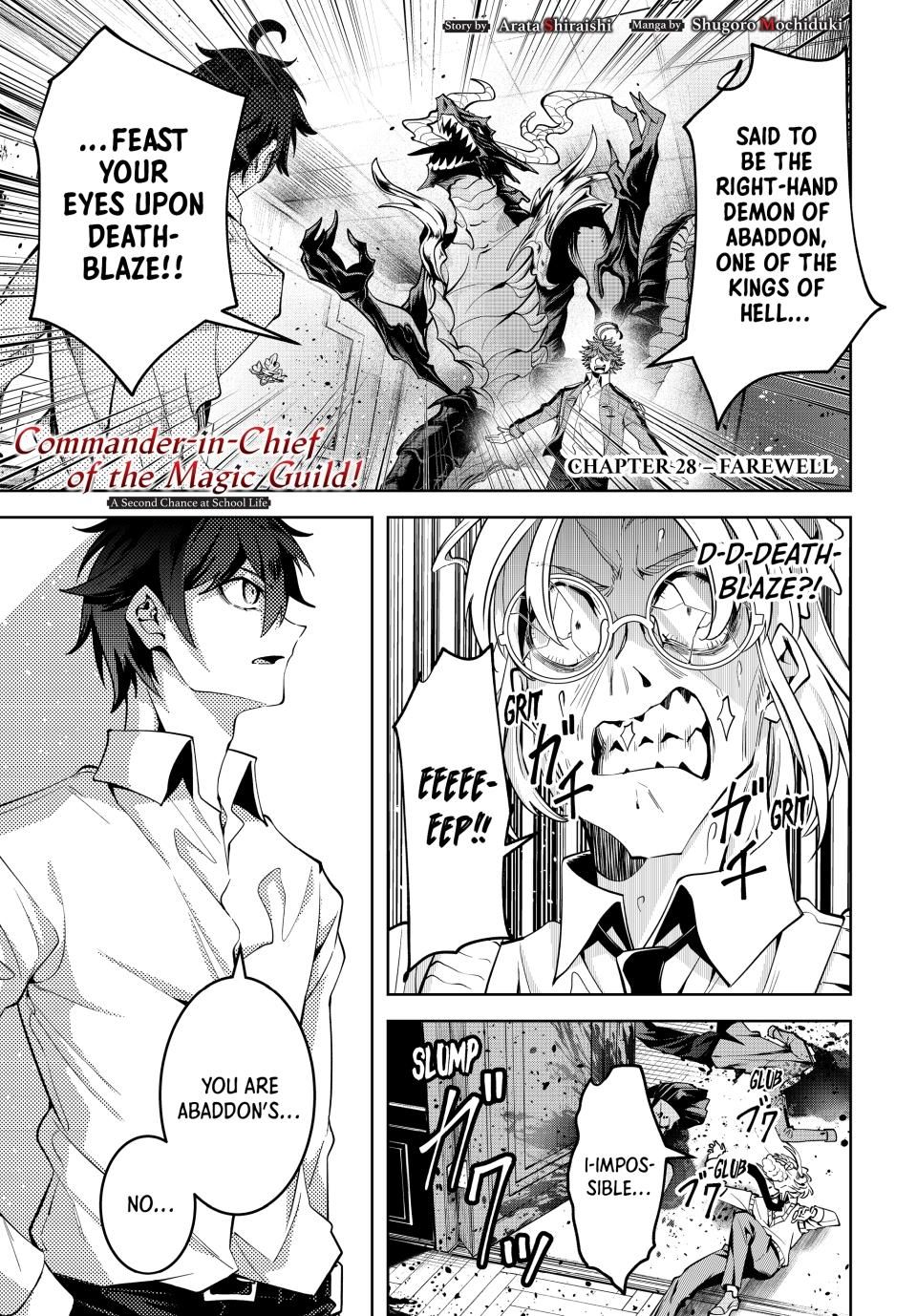 Master of the Magic Guild ~ Reborn and Starting Over Now for the Second Time at the Academy Chapter 28 page 1 - Chapter 28: Farewell