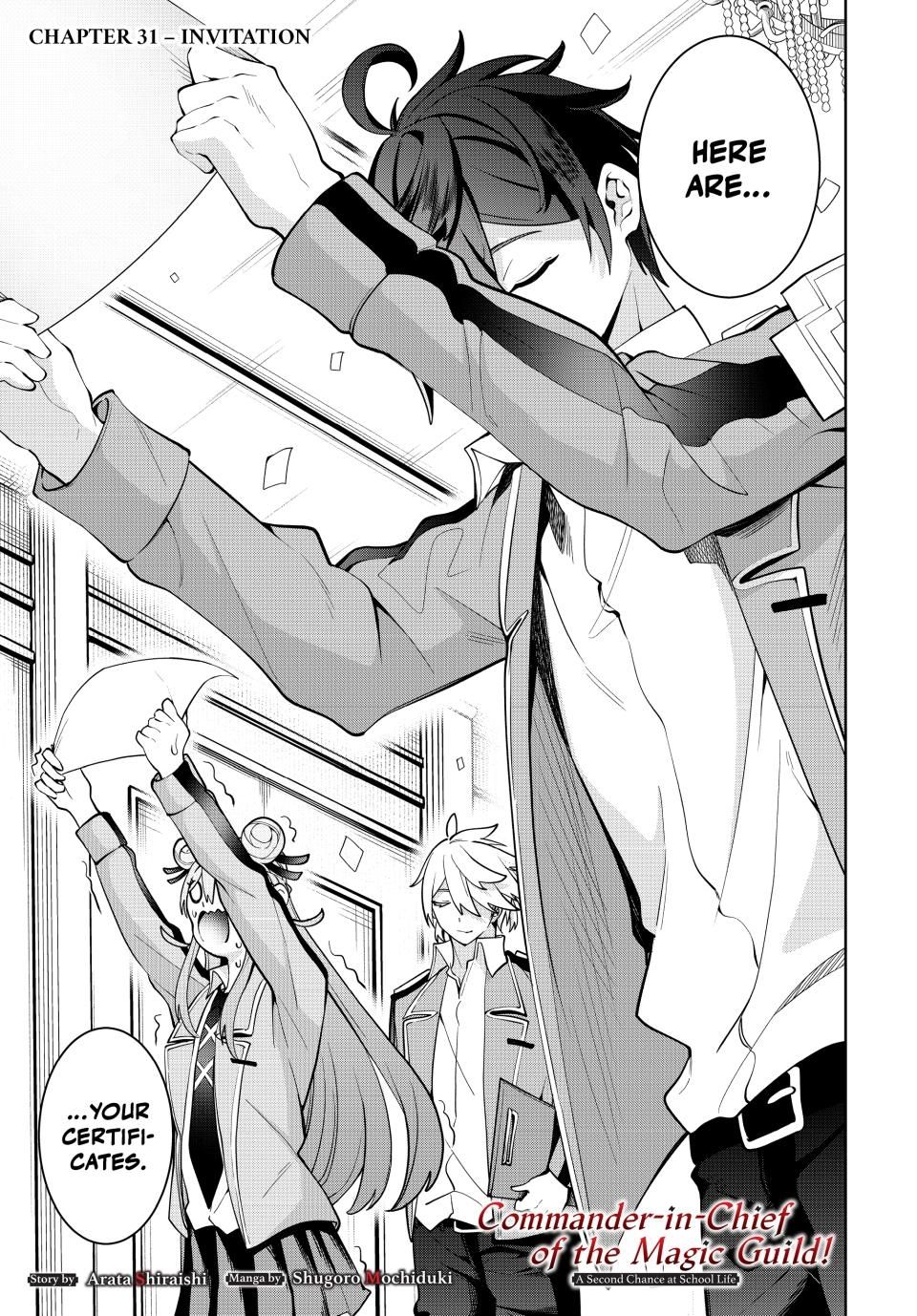 Master of the Magic Guild ~ Reborn and Starting Over Now for the Second Time at the Academy Chapter 31 page 1 - Chapter 31: Invitation