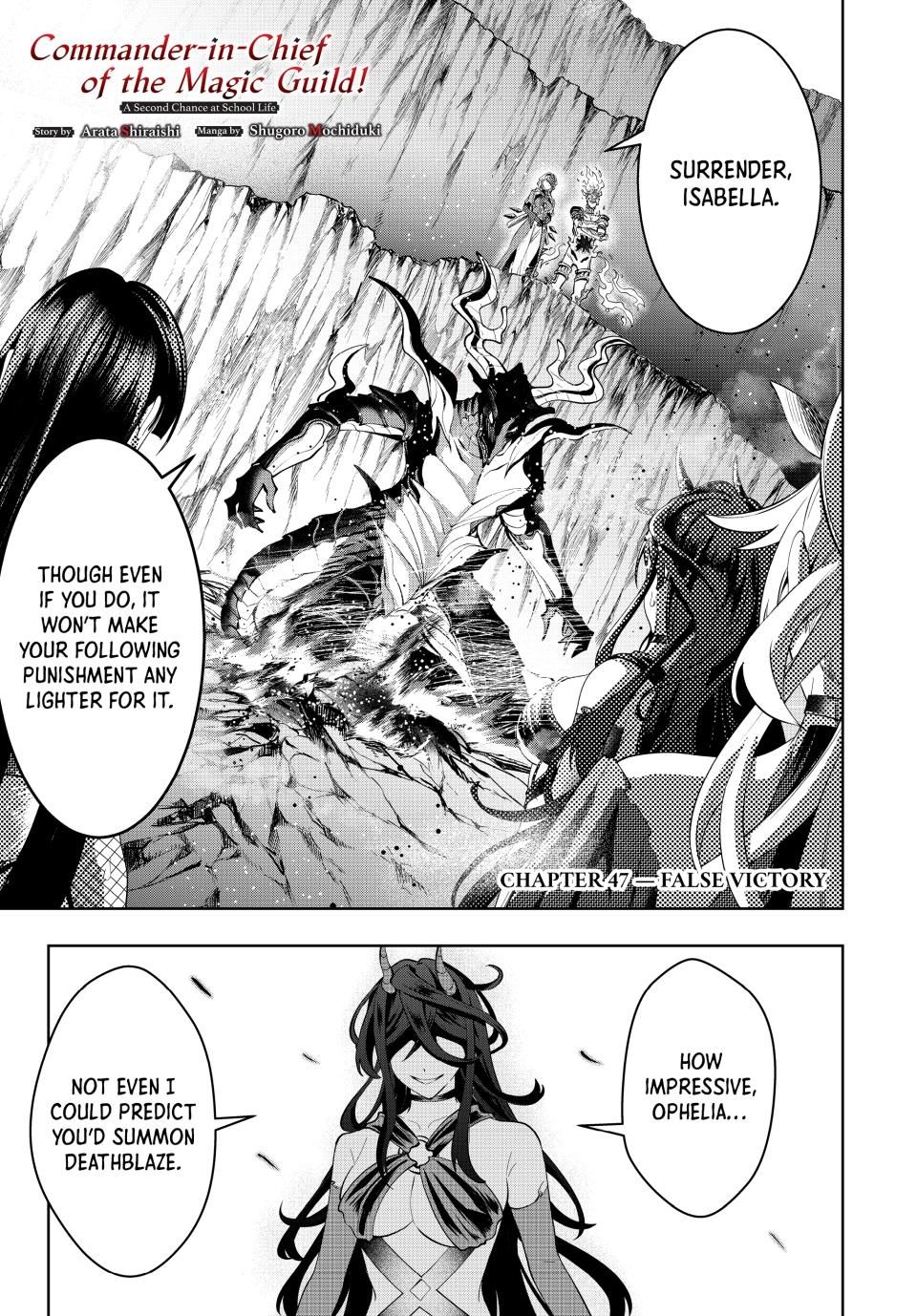 Master of the Magic Guild ~ Reborn and Starting Over Now for the Second Time at the Academy Chapter 47 page 1 - Chapter 47: False Victory