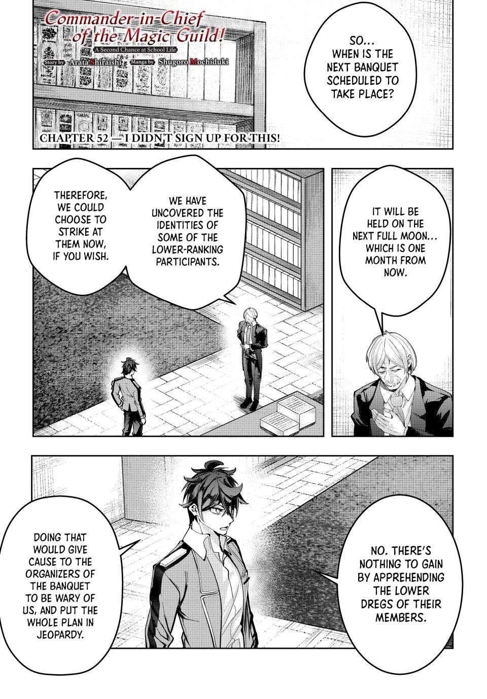 Master of the Magic Guild ~ Reborn and Starting Over Now for the Second Time at the Academy Chapter 52 page 1 - Chapter 52: I Didn't Sign Up for This!