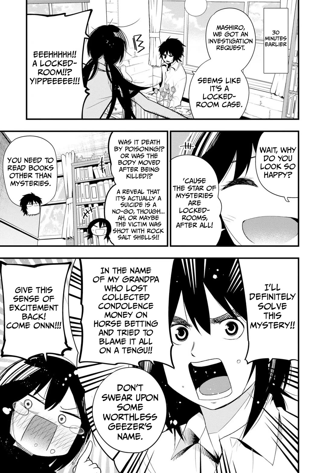 Mattaku Saikin no Tantei to Kitara Chapter 32 page 3 - Chapter 32: Mashiro's Locked-Room Trash Case File (Start)