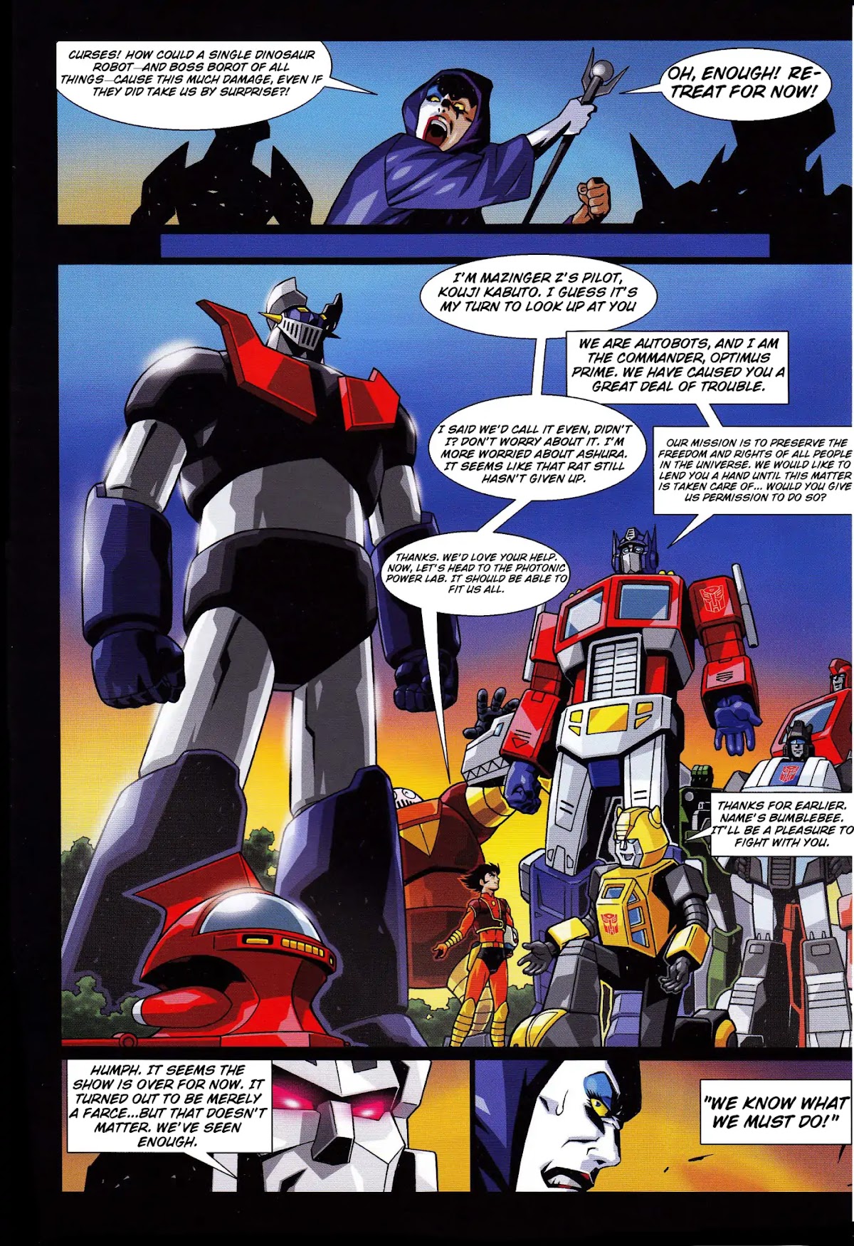 Mazinger Z vs. Transformers Chapter 2 page 12 - Chapter 2: (by Hidetsugu Yoshioka)