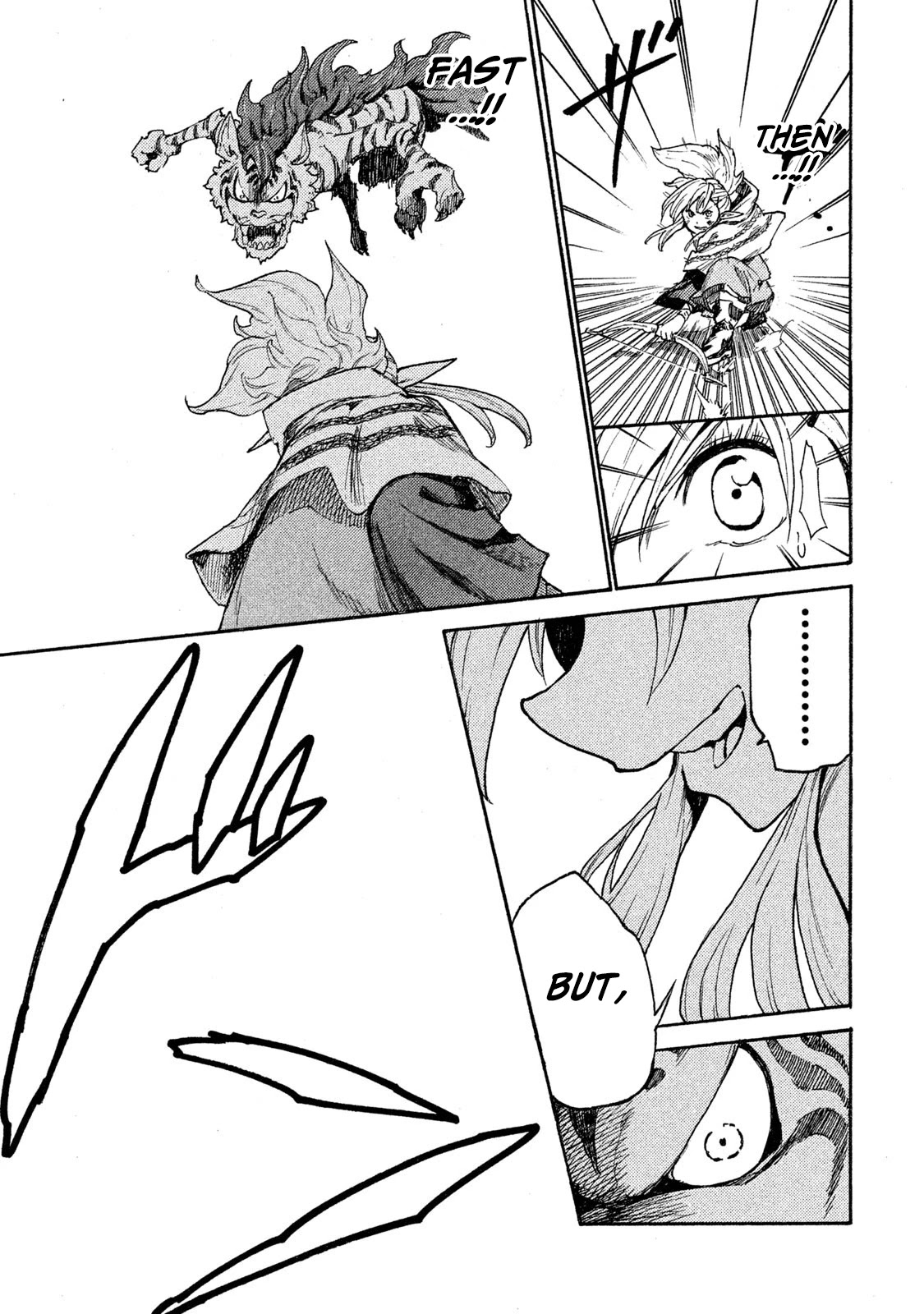 Mazumeshi Elf to Youbokugurashi Chapter 10.1 page 4 - Chapter 10.1: Extra Manga: Popo vs. Mohican Tiger