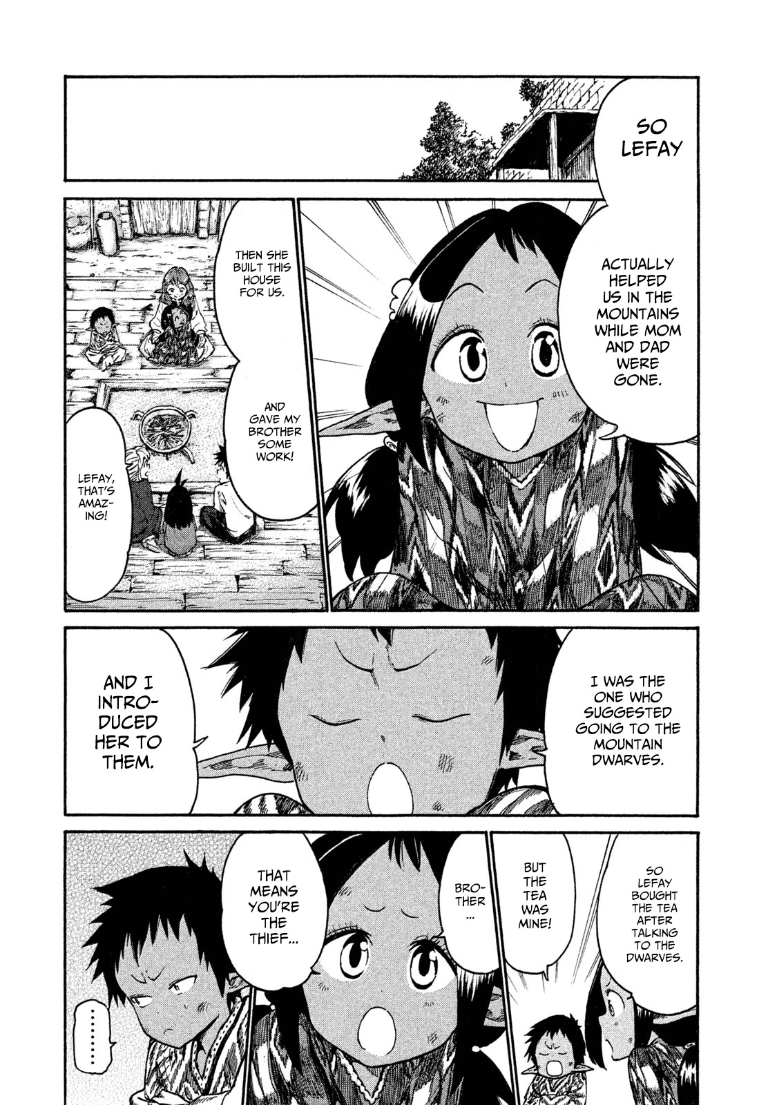 Mazumeshi Elf to Youbokugurashi Chapter 13 page 8 - Chapter 13: Roro and Chacha