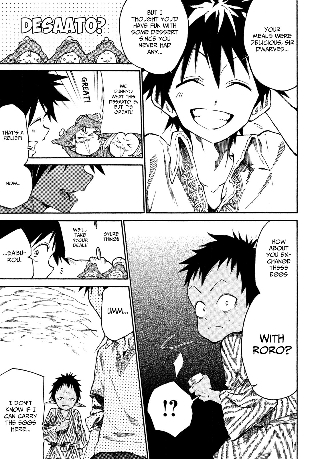 Mazumeshi Elf to Youbokugurashi Chapter 14 page 15 - Chapter 14: Dwarves and eggs