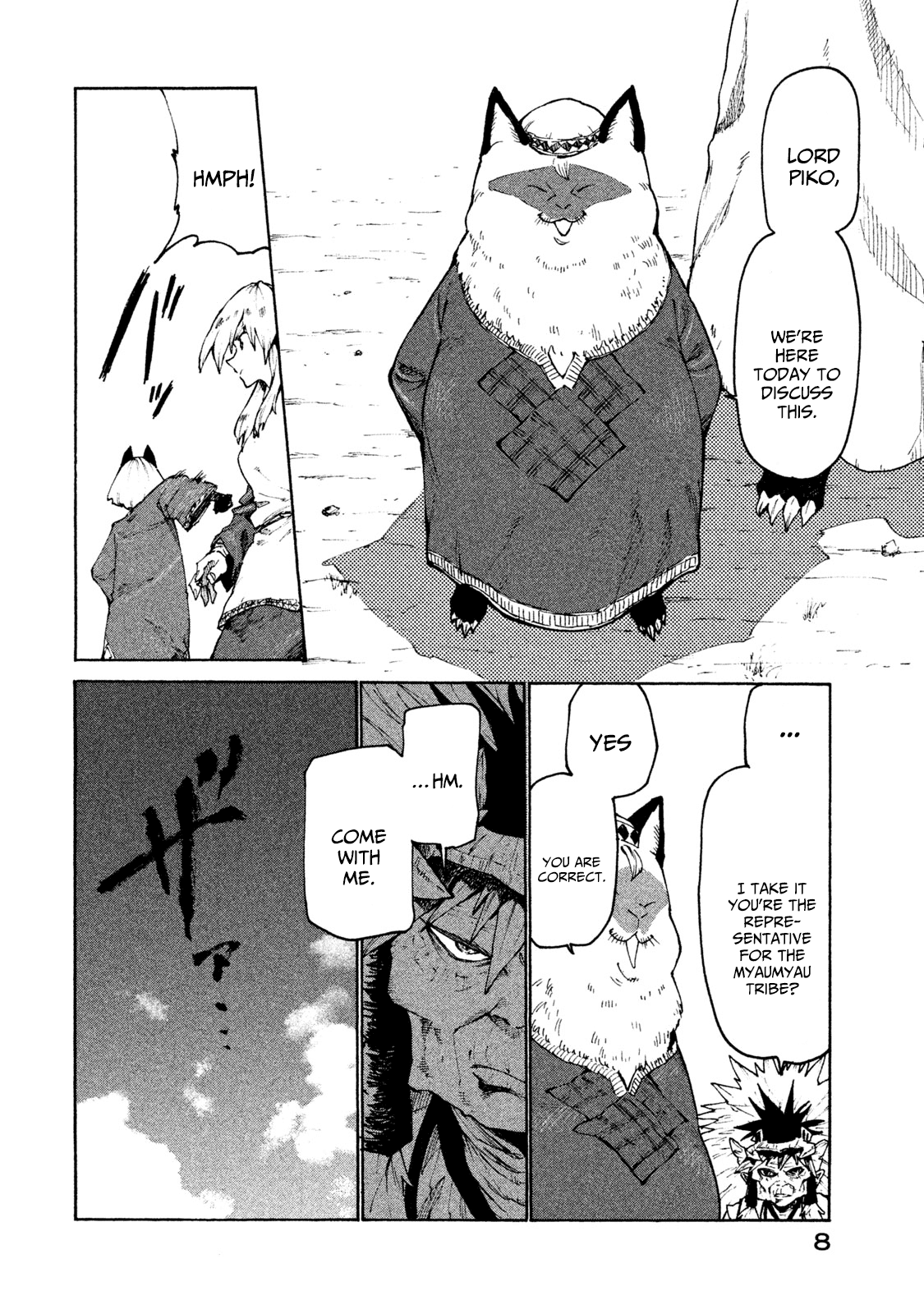 Mazumeshi Elf to Youbokugurashi Chapter 25 page 10 - Chapter 25: Karakara Tribe and Myaumyau Tribe