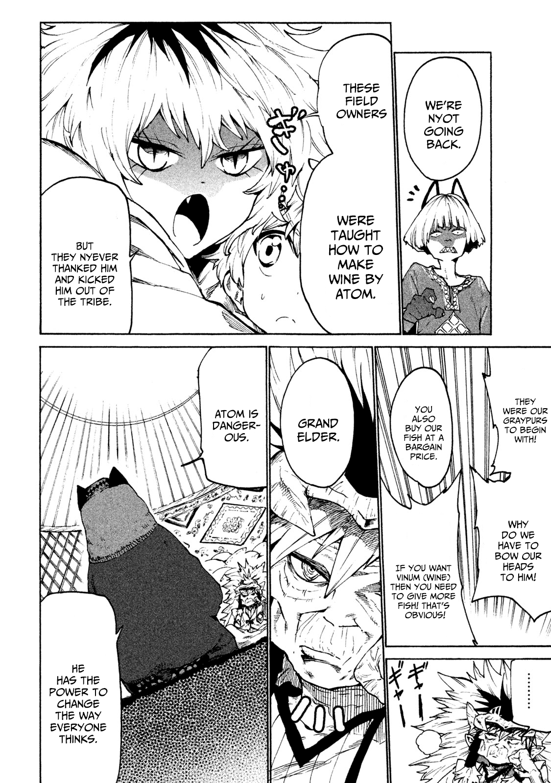 Mazumeshi Elf to Youbokugurashi Chapter 25 page 12 - Chapter 25: Karakara Tribe and Myaumyau Tribe
