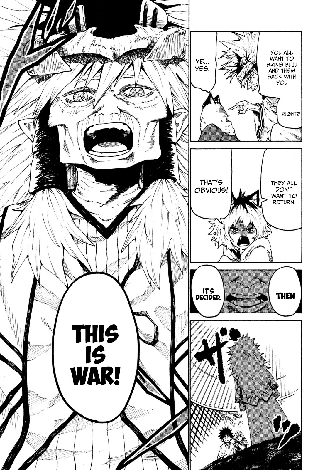 Mazumeshi Elf to Youbokugurashi Chapter 25 page 17 - Chapter 25: Karakara Tribe and Myaumyau Tribe