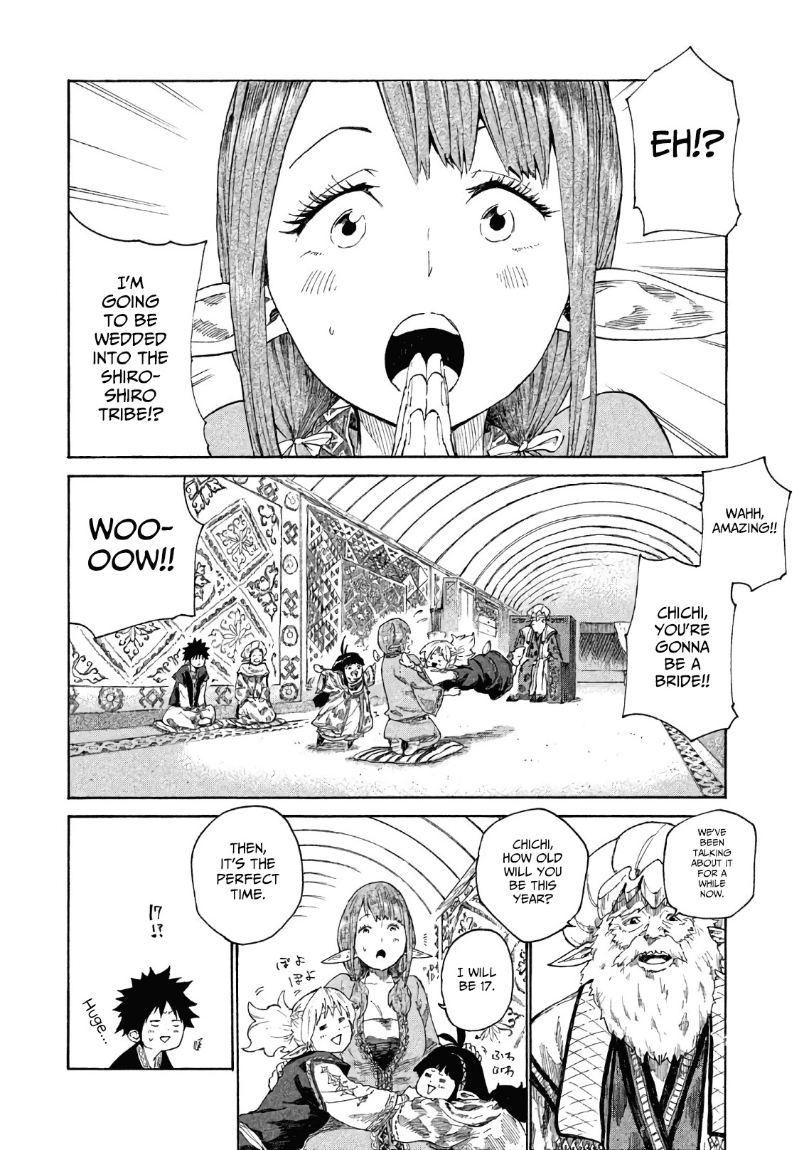 Mazumeshi Elf to Youbokugurashi Chapter 3 page 3 - Chapter 3: The worries of a wedded girl