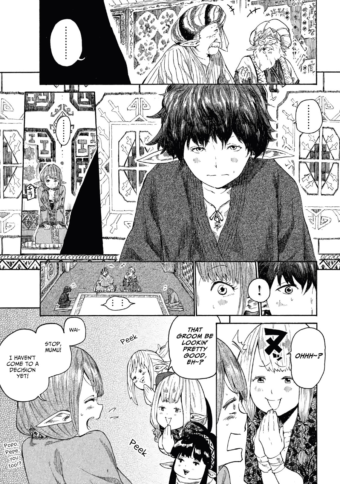 Mazumeshi Elf to Youbokugurashi Chapter 3 page 6 - Chapter 3: The worries of a wedded girl