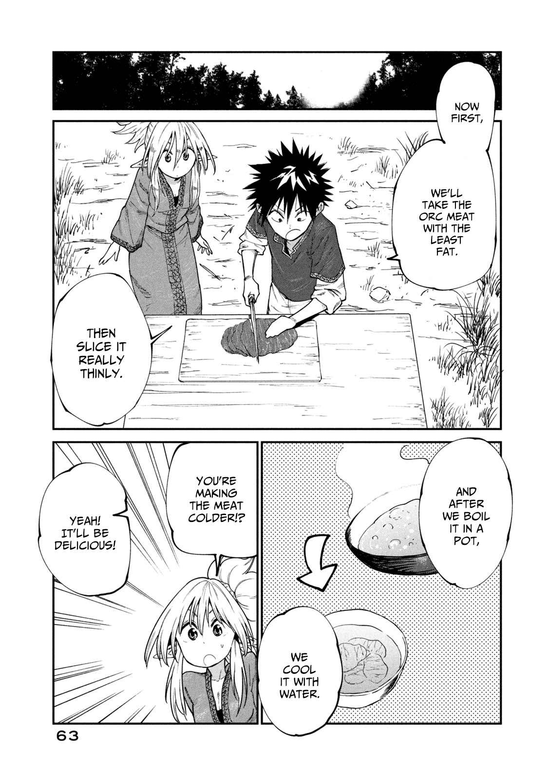Mazumeshi Elf to Youbokugurashi Chapter 49 page 15 - Chapter 49: Let's eat meat!