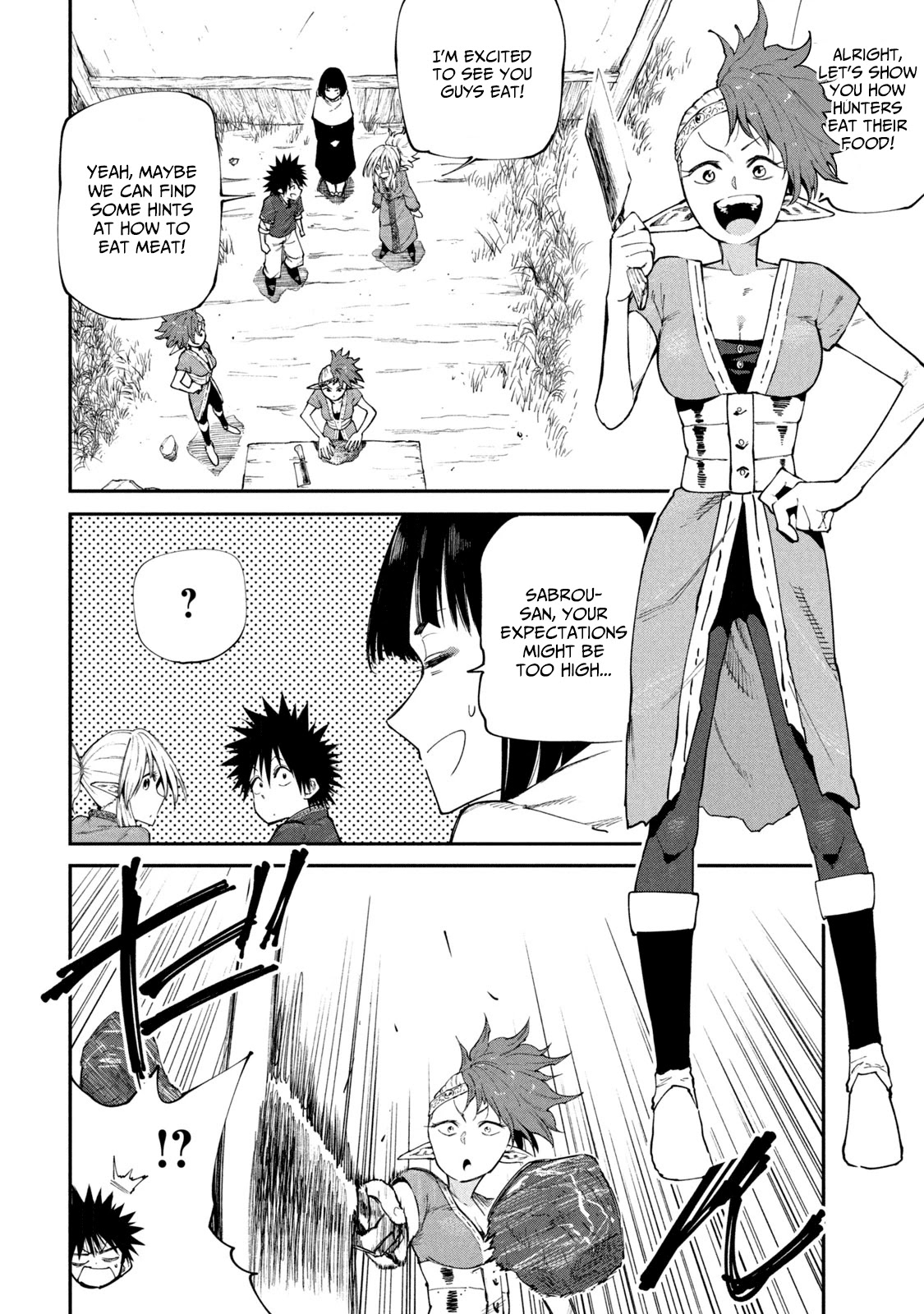 Mazumeshi Elf to Youbokugurashi Chapter 49 page 2 - Chapter 49: Let's eat meat!