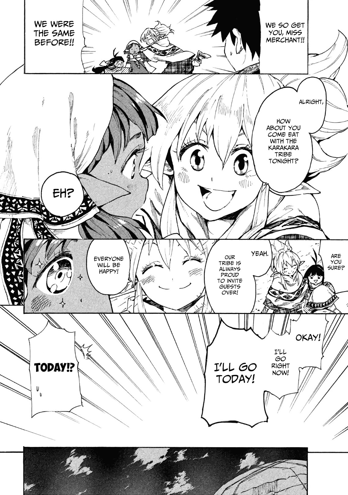 Mazumeshi Elf to Youbokugurashi Chapter 5 page 11 - Chapter 5: Bazaars and Merchants