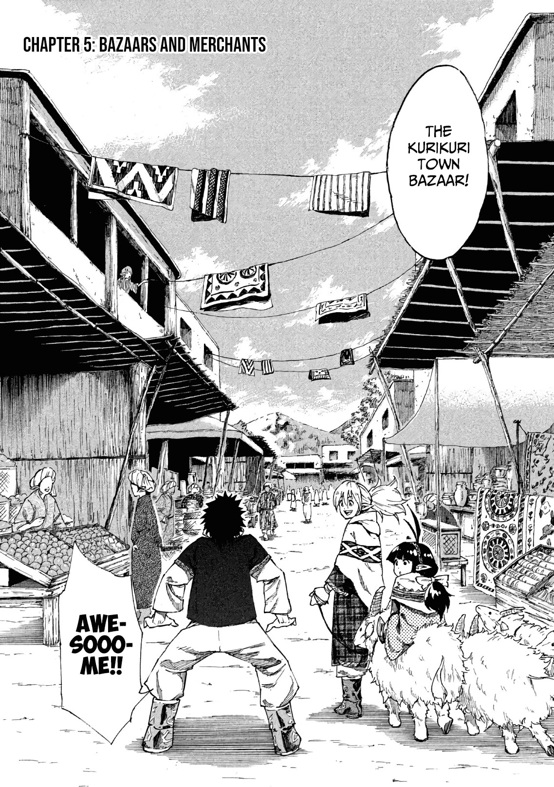 Mazumeshi Elf to Youbokugurashi Chapter 5 page 3 - Chapter 5: Bazaars and Merchants
