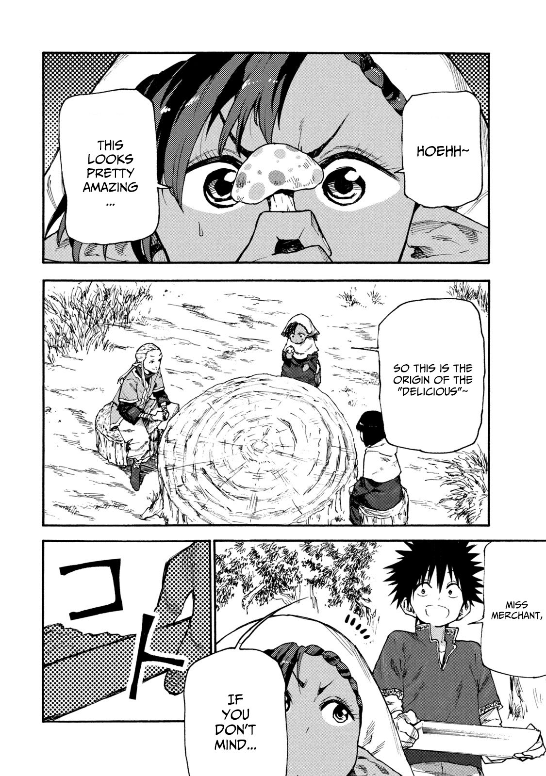 Mazumeshi Elf to Youbokugurashi Chapter 50 page 2 - Chapter 50: Business and advertising