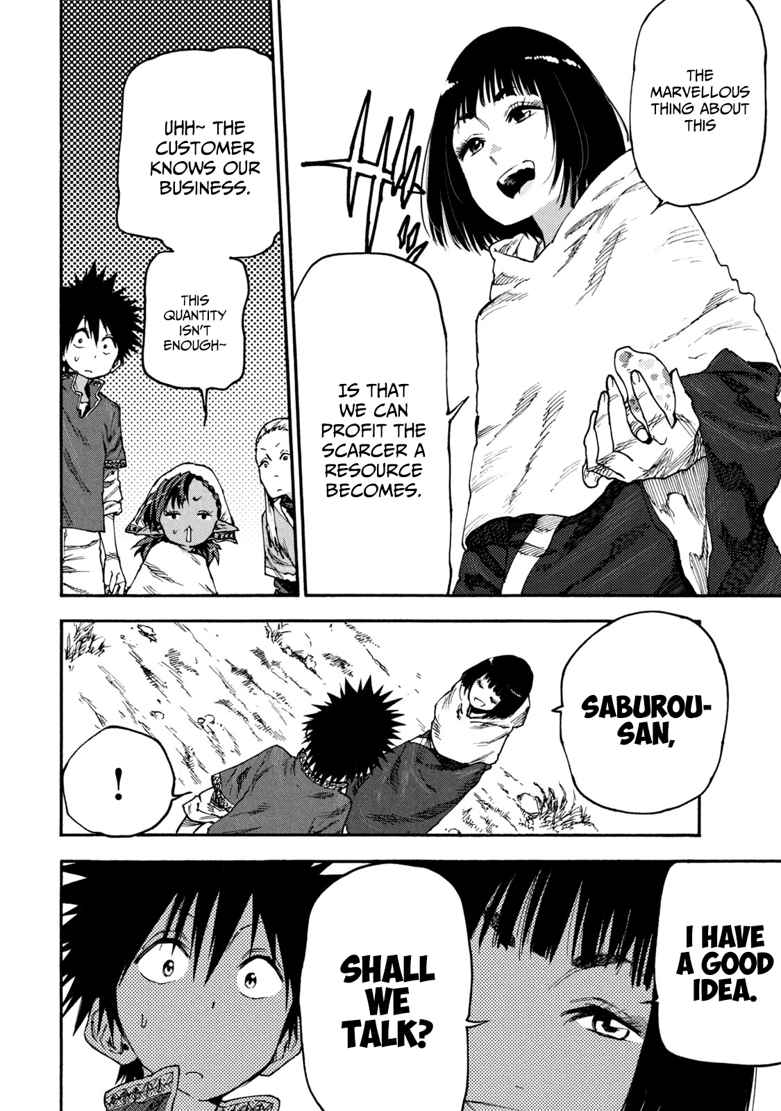 Mazumeshi Elf to Youbokugurashi Chapter 50 page 8 - Chapter 50: Business and advertising