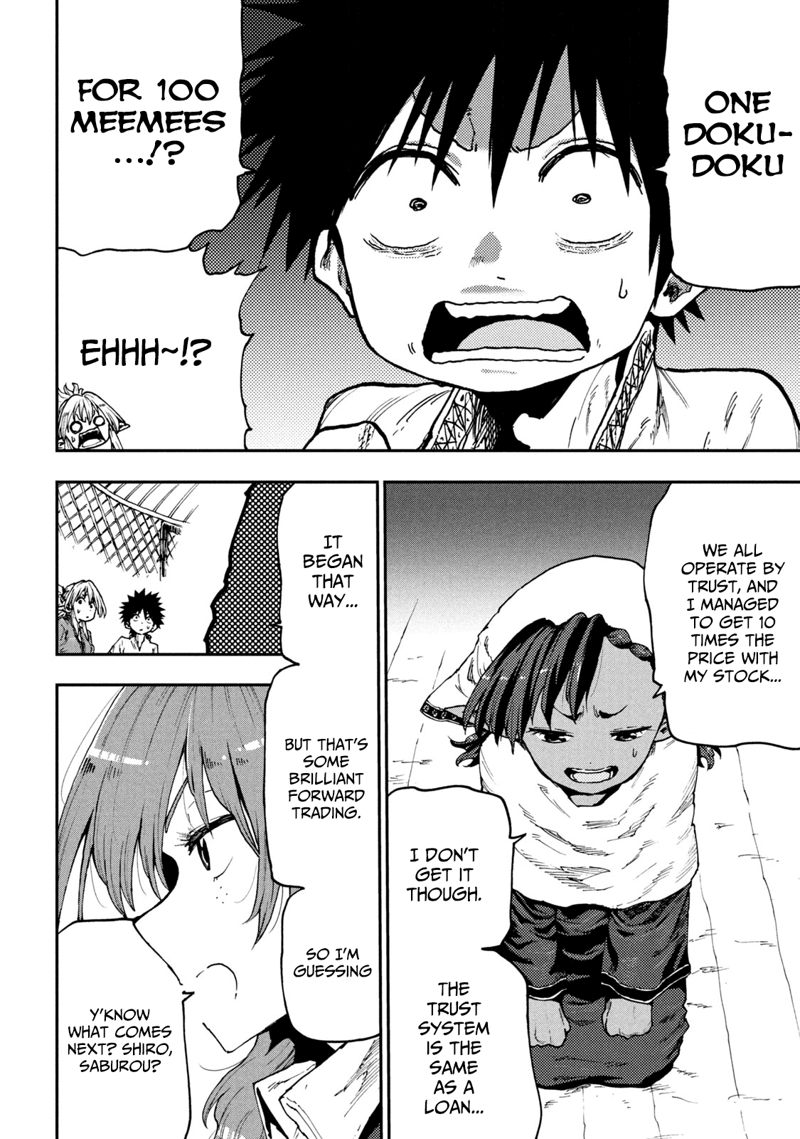 Mazumeshi Elf to Youbokugurashi Chapter 51 page 6 - Chapter 51: Dokudoku bubble!?