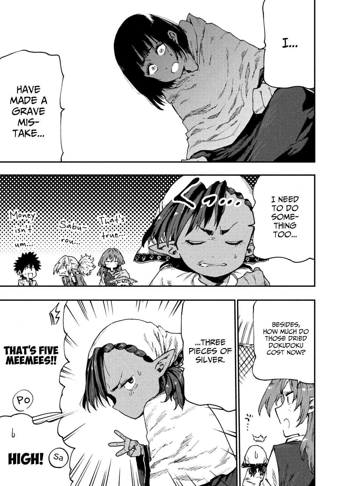 Mazumeshi Elf to Youbokugurashi Chapter 51 page 9 - Chapter 51: Dokudoku bubble!?