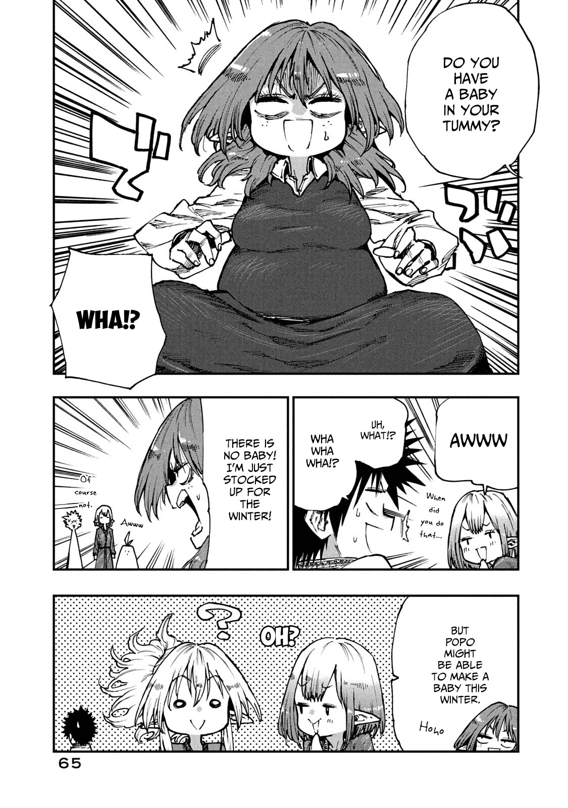 Mazumeshi Elf to Youbokugurashi Chapter 56 page 3 - Chapter 56: The pros and cons of the Autumn of appetite