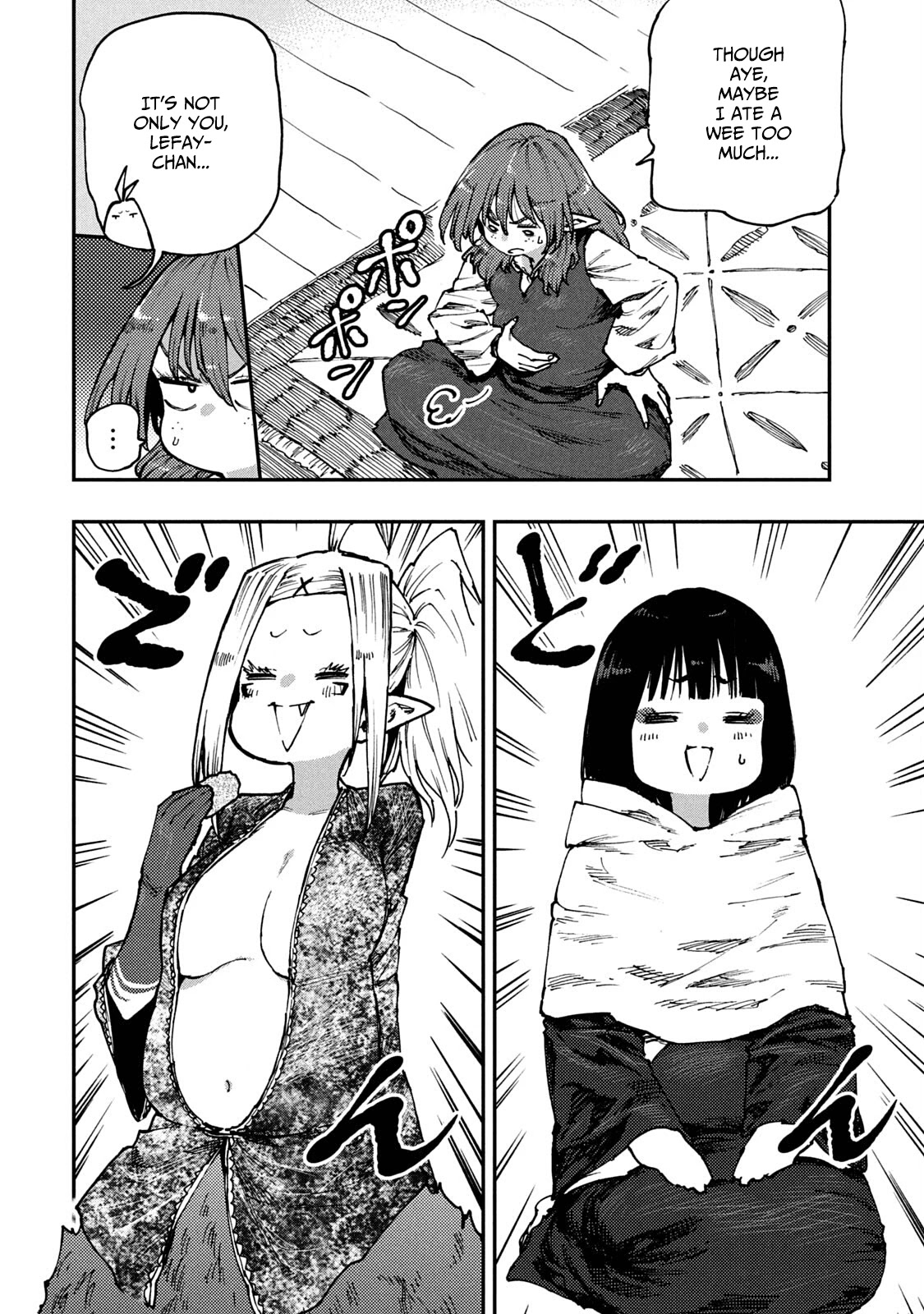 Mazumeshi Elf to Youbokugurashi Chapter 56 page 4 - Chapter 56: The pros and cons of the Autumn of appetite