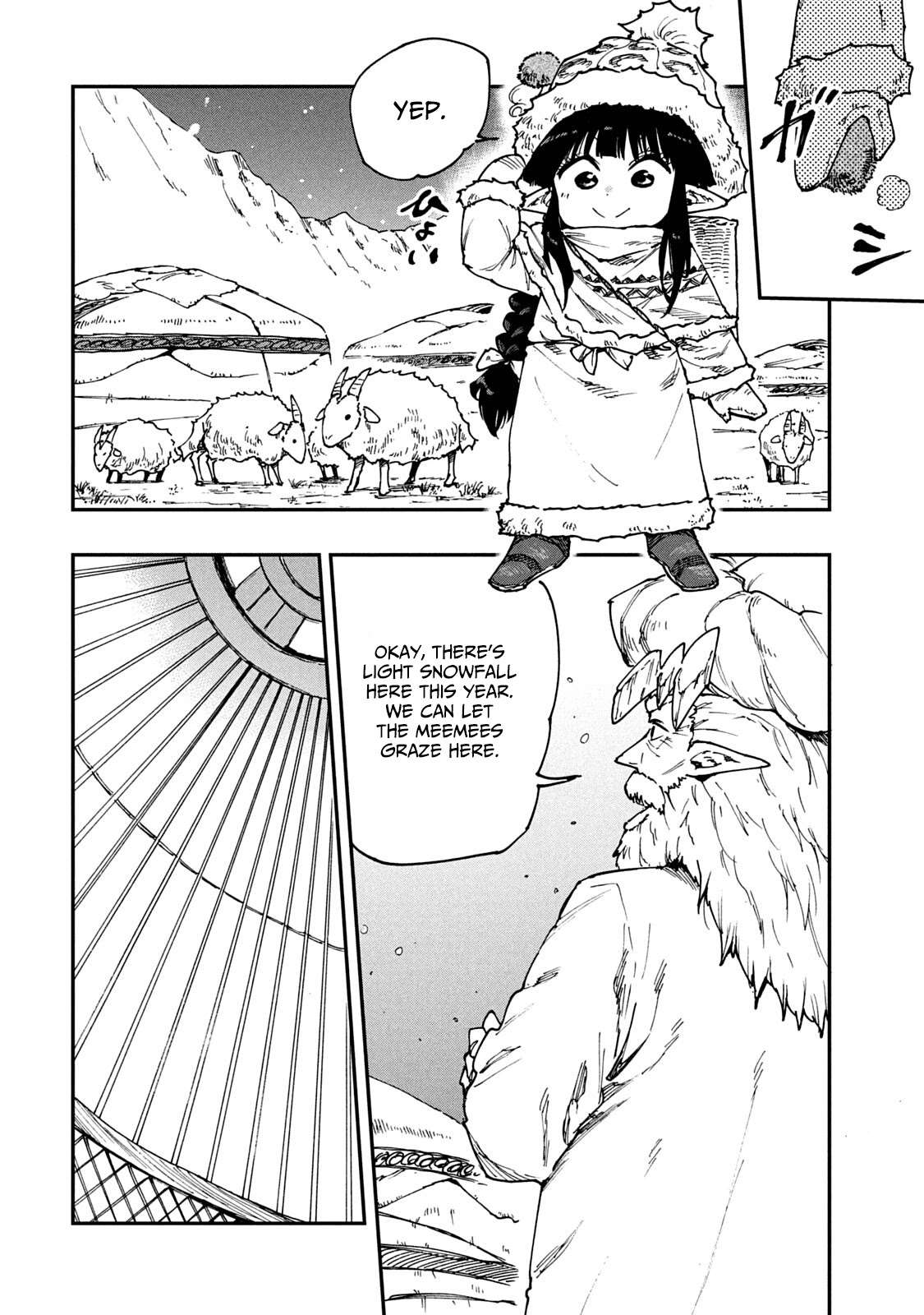 Mazumeshi Elf to Youbokugurashi Chapter 57 page 4 - Chapter 57: The coming of winter