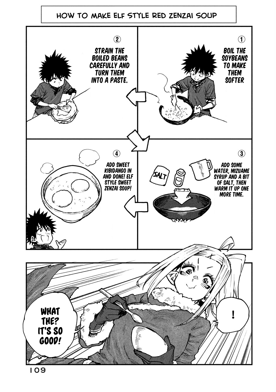 Mazumeshi Elf to Youbokugurashi Chapter 58 page 5 - Chapter 58: Kids and snowmen
