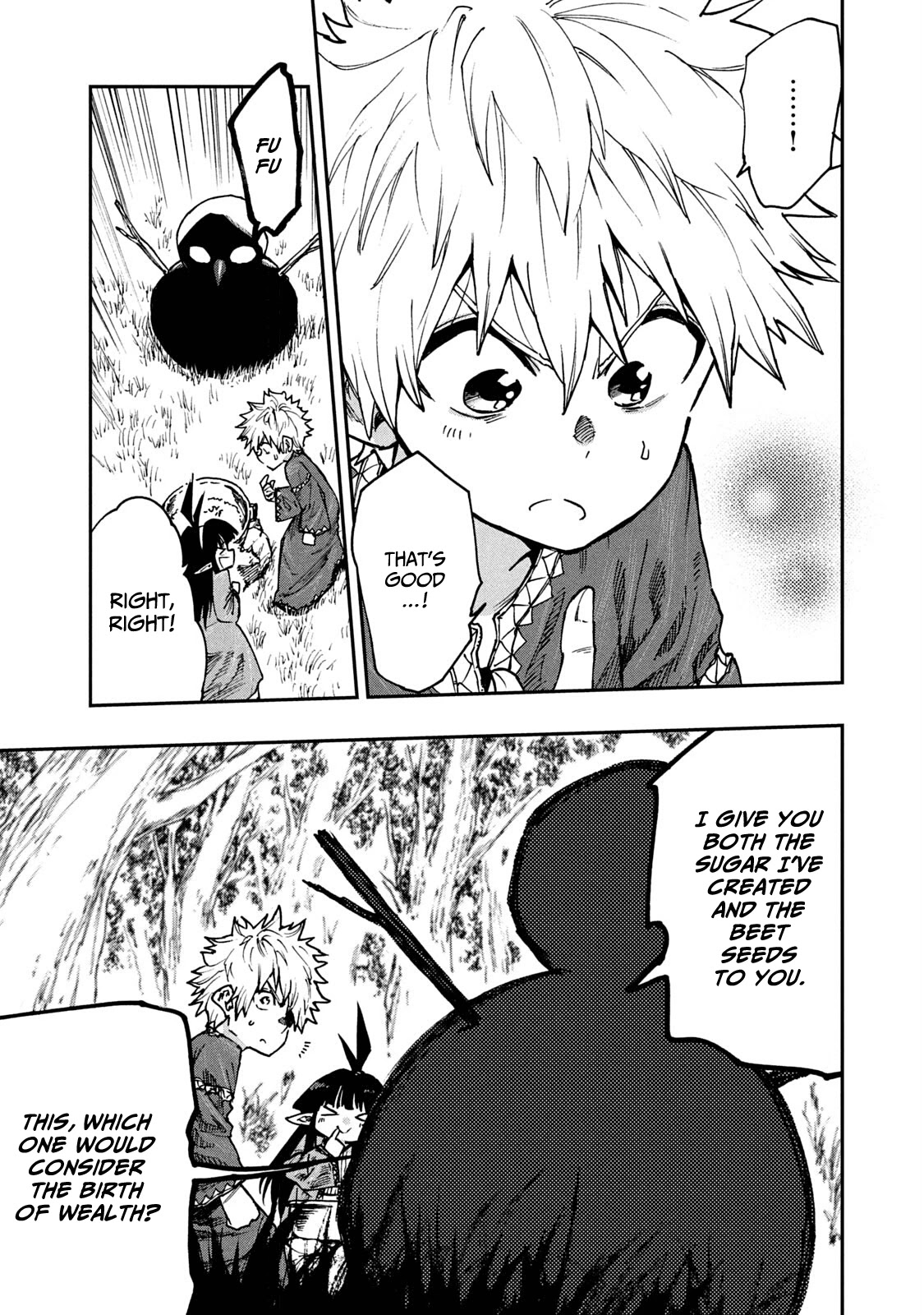 Mazumeshi Elf to Youbokugurashi Chapter 59 page 19 - Chapter 59: Transcendentals and transgressors