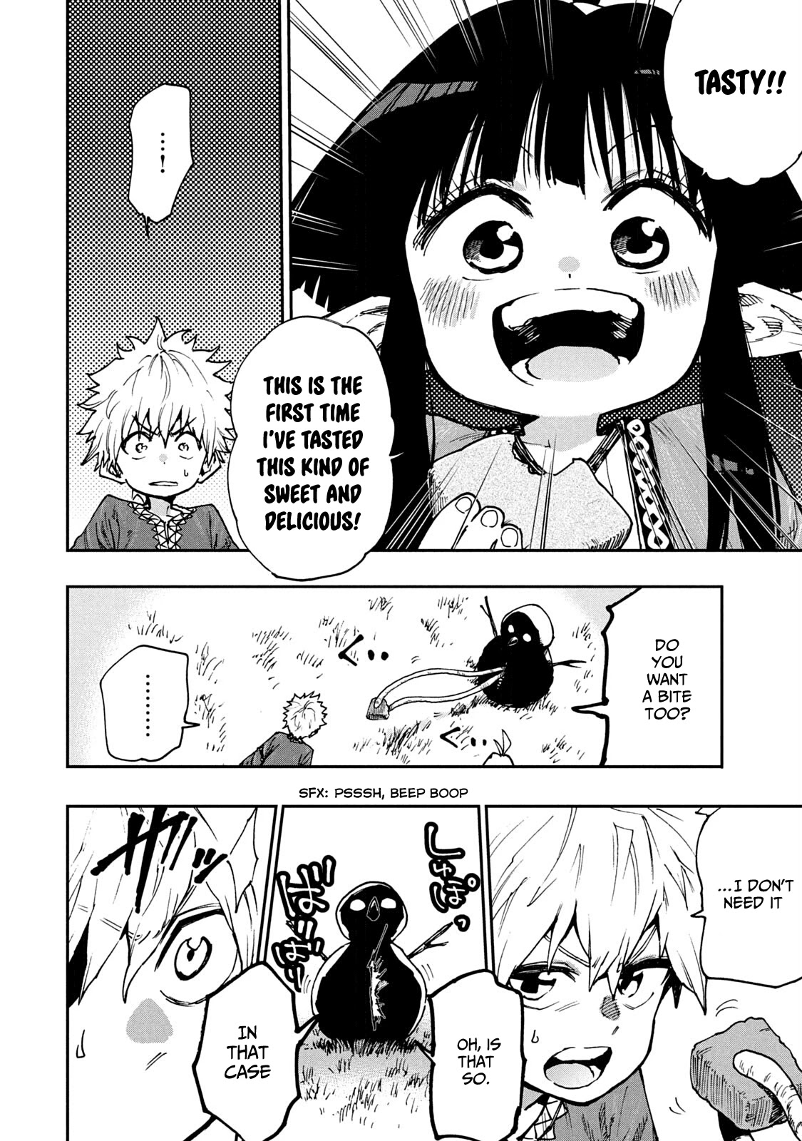 Mazumeshi Elf to Youbokugurashi Chapter 59 page 8 - Chapter 59: Transcendentals and transgressors