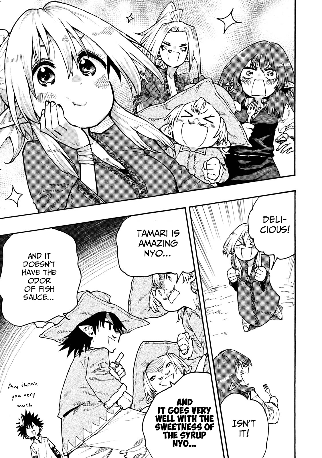 Mazumeshi Elf to Youbokugurashi Chapter 62 page 11 - Chapter 62: Miso, tamari shoyu, and meat!