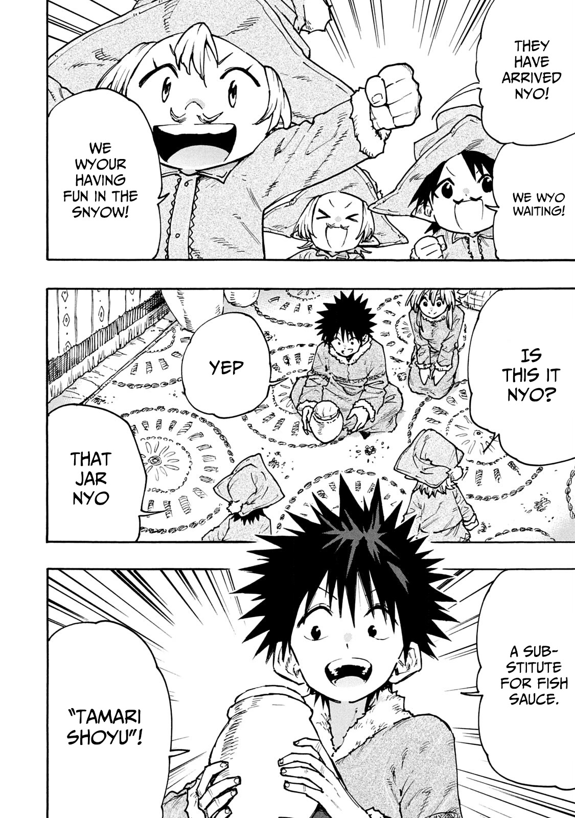 Mazumeshi Elf to Youbokugurashi Chapter 62 page 4 - Chapter 62: Miso, tamari shoyu, and meat!