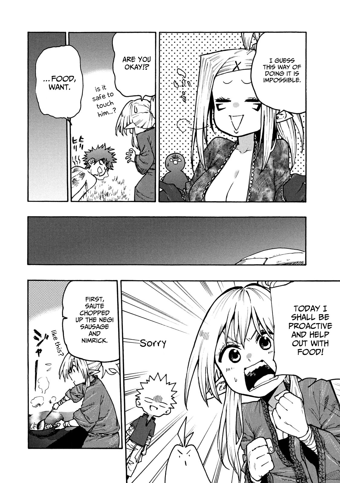 Mazumeshi Elf to Youbokugurashi Chapter 67 page 14 - Chapter 67: Fight against the end of the world