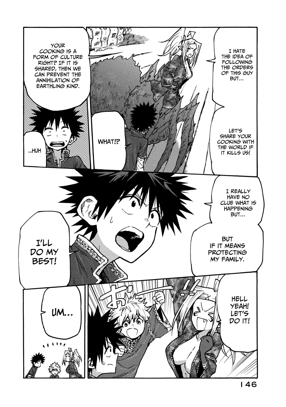 Mazumeshi Elf to Youbokugurashi Chapter 67 page 8 - Chapter 67: Fight against the end of the world