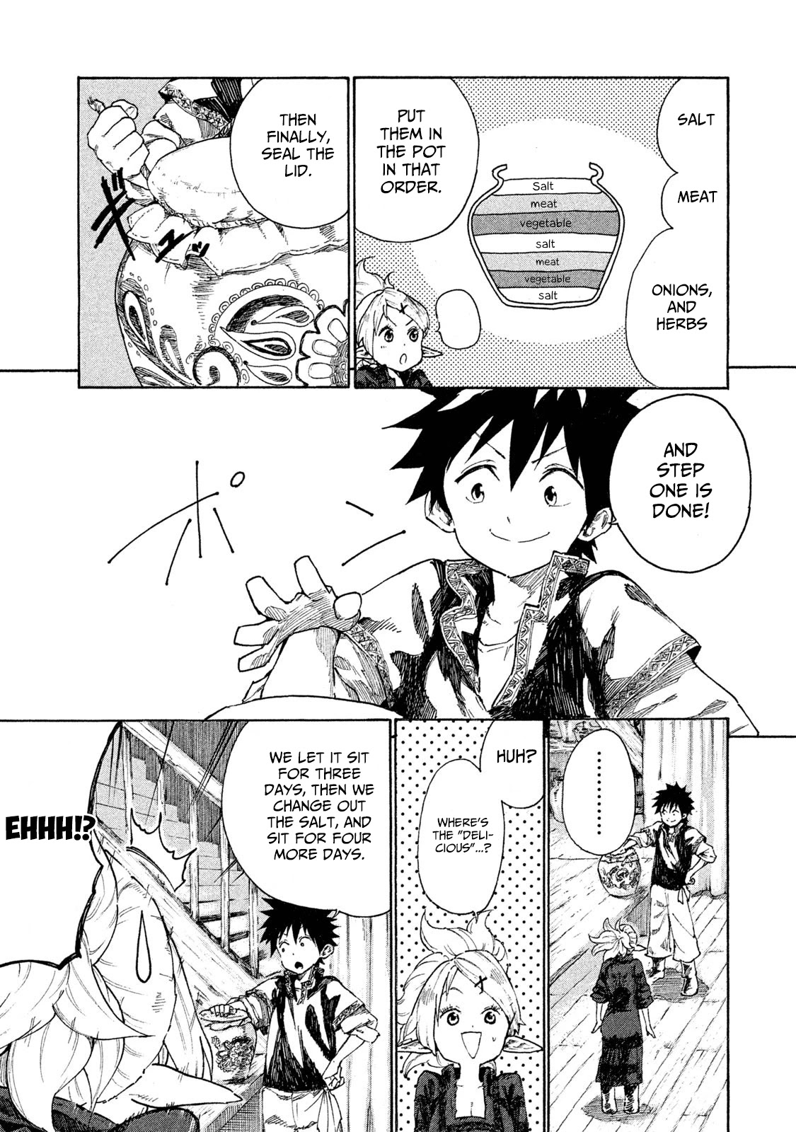 Mazumeshi Elf to Youbokugurashi Chapter 7 page 12 - Chapter 7: The Wanwan tribe and Winter